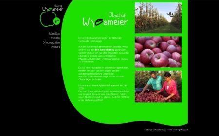 Webdesign der Seite bio-obsthof: Design köhrer webdesign&support; Screenshot zur Freigabe