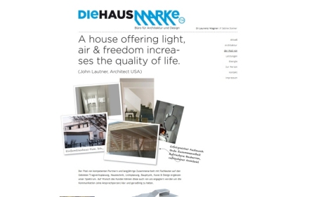 Umsetzung der Seite Die Hausmarke: köhrer webdesign&support; Screenshot zur Freigabe